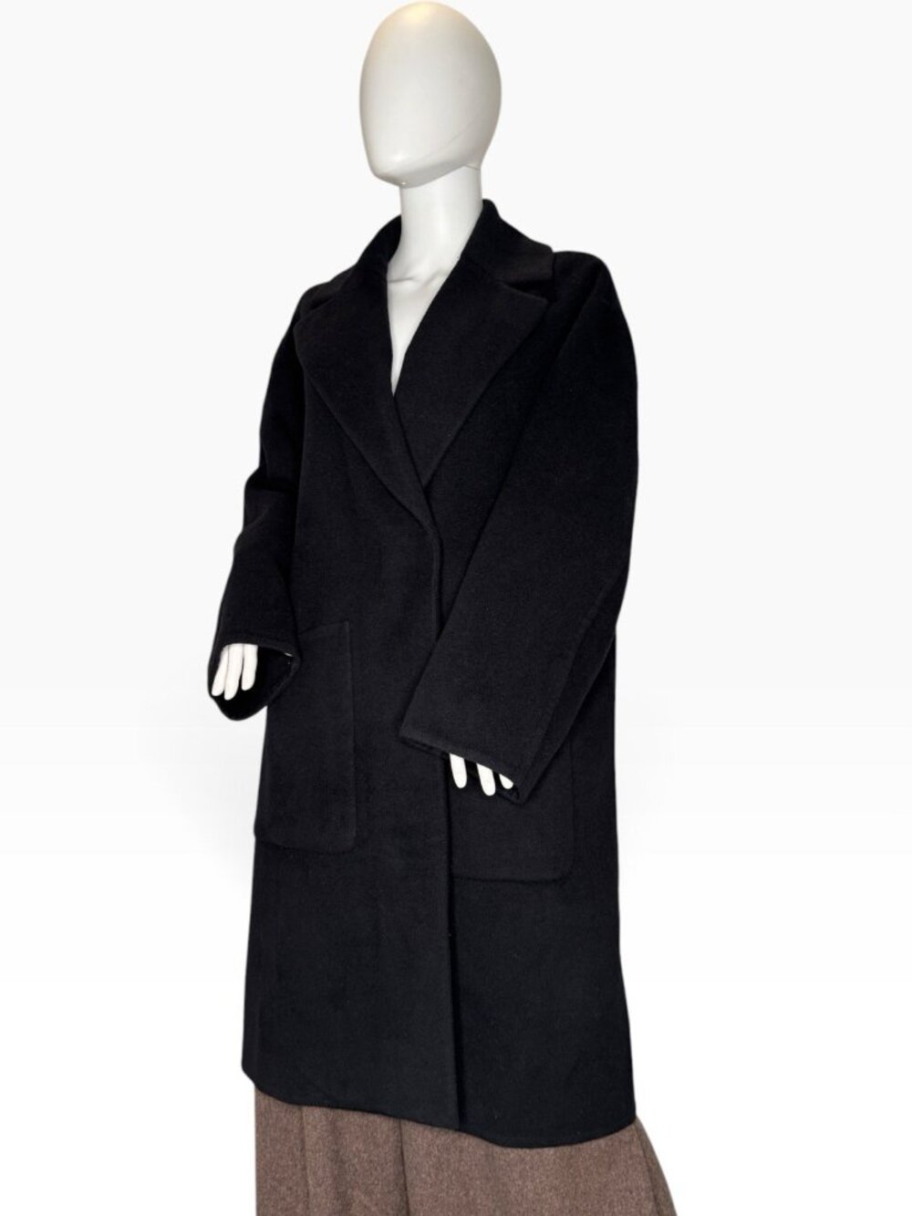 Vince Wool Coat Size S Oversized Black